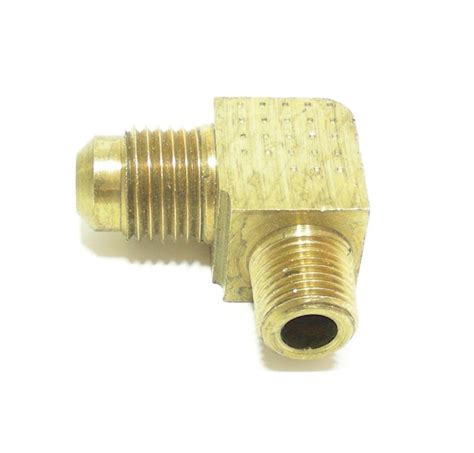 1/8" Male NPT x 5/16" Flare (SAE) Brass Elbow Adapter