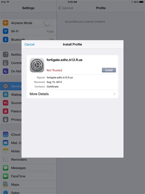 Image result for Hexnode Deploy Root Cert iOS
