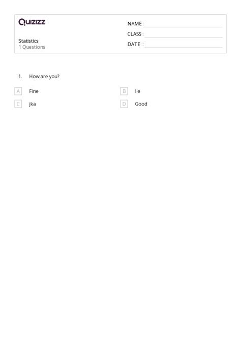 50+ Statistics worksheets for 2nd Class on Quizizz | Free & Printable