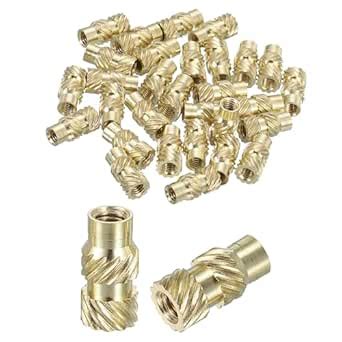 uxcell Knurled Insert Nuts, 50pcs M3 x 10mm L x 5mm OD 3D Printing ...