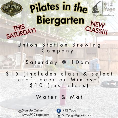 NEW Pilates Mat in the Biergarten , Union Station Brewing Company ...