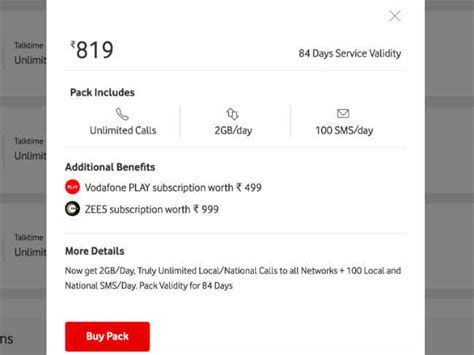 Vodafone Idea Rs 819 plan brings with it 2GB data per day and a ...