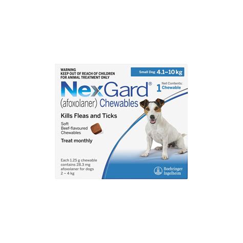 Boehringer Ingelheim Nexgard (Afoxolaner) Chewable Flea & Tick Tablet ...