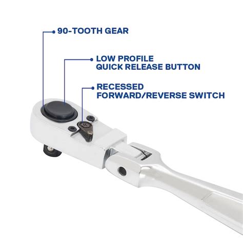 Kobalt 90-Tooth 1/2-in Drive Full Polish Handle Flexible Head Ratchet ...