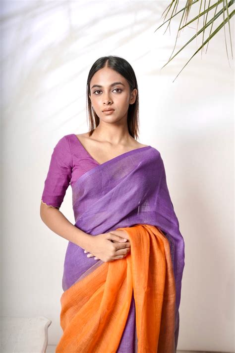 Pure Linen Saree - Buy Handloom Linen Sarees Online