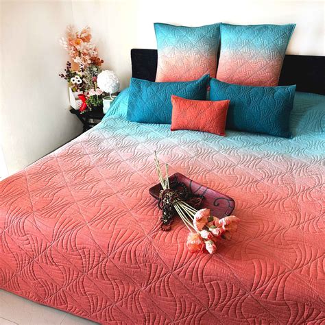 Spencer Northern Lights Ombre Quilted Bedcover Set – Karmadori Private ...