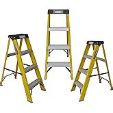 LADDERMAN 5 Step Trade FRP Self Supported Folding Type Electrical Shock ...