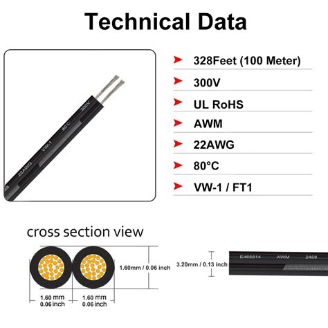 22 Gauge Wire Stranded Black Color for Sale