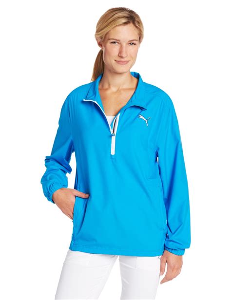 Puma Womens Half Zip Golf Wind Jackets