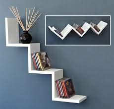 TI Decorative Zig Zag Wall Shelf Wall Rack (White) : Amazon.in: Home ...