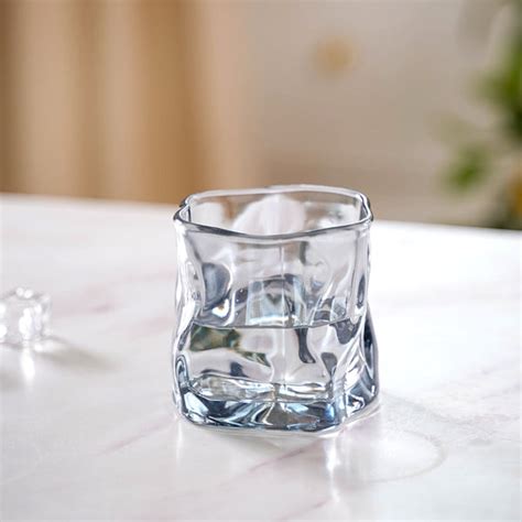 Crystal Water Glass Grey Set of 6 - Water Glass Online | Nestasia