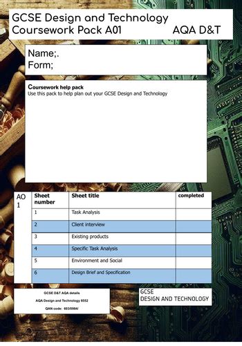 Image result for GCSE Design Technology Coursework Examples