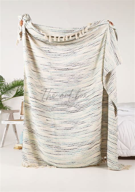 Shades of Blue Handwoven Throws