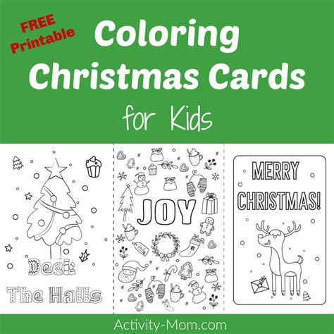 Christmas Card Coloring Page