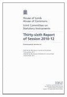 Buy Thirty-Sixth Report of Session 2010-12: House of Lords Paper 239 ...