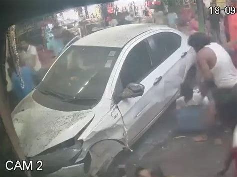 overspeeding car crashes into tea stall near nimtala ghat five injured ...