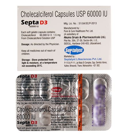 Septa D3 Capsule | Uses, Side Effects, Price | Apollo Pharmacy