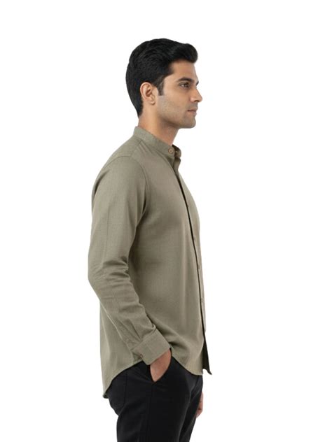 Hemp Mandarin Collar Shirt for Men – Sustainable & Breathable – Roar ...