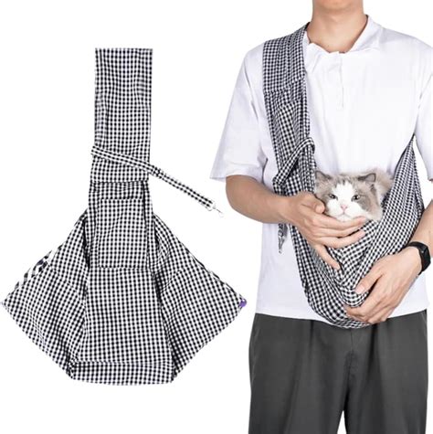 Qpets® Small Cat Travel Bag Dog Carrier Bag, Foldable Outdoor Cat Dog ...