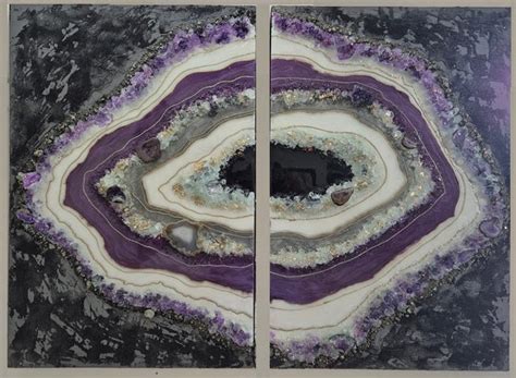 Diptych Geode Wall decor (2 pcs) – Art Addict