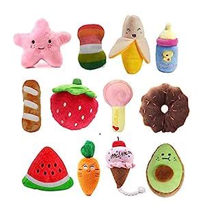 Buy Hestarpet Dog Squeaky Toys for Puppy, 12 Pcs Pet Plush Stuffed ...