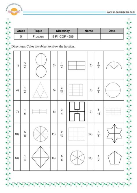 Image result for Maths Exercise Class 5 Fraction