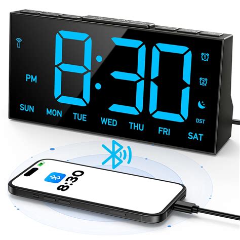 Goloza Wireless Sync Time Digital Alarm Clocks For Bedrooms Digital ...