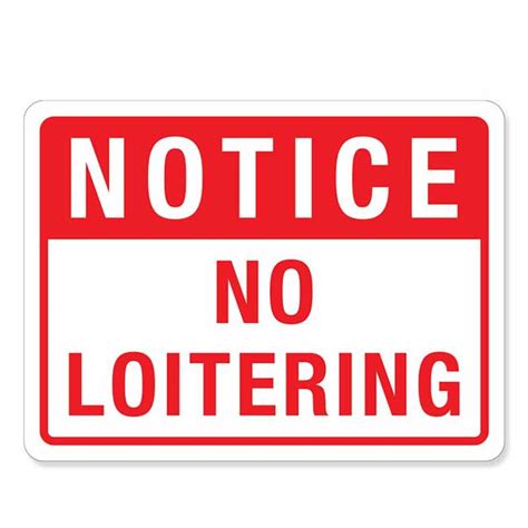No Loitering Signs Printable Attention No Loitering On This Property