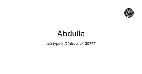 Abdulla — Teletype