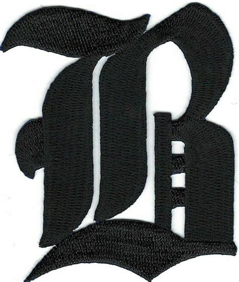 3 Fancy Black Old English Alphabet Letter B Embroidered - Etsy