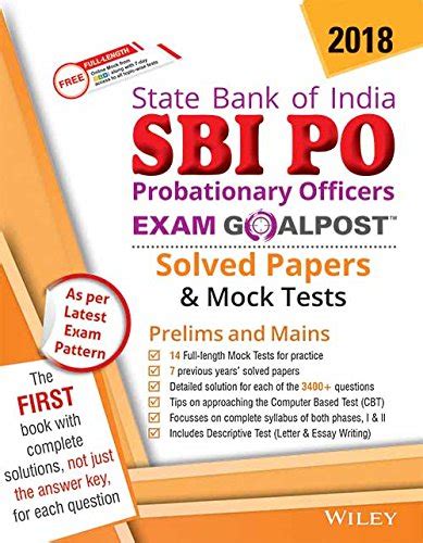 Buy Wiley's State Bank of India Probationary Officers (SBI PO) Exam ...