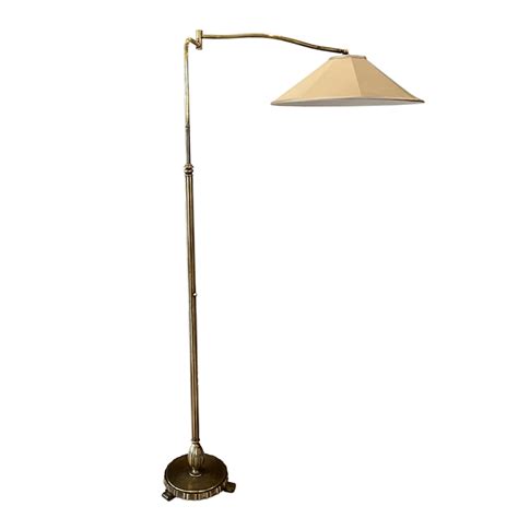 Italian 1950s Brass Swing Arm Floor Lamp | #215780
