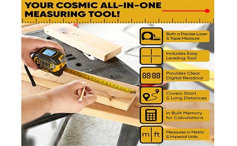 MULZI 3-in-1 Digital Tape Measure Auto Electronic Measuring Tool with ...