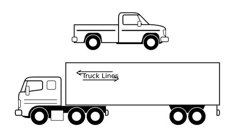 Truck black and white semi truck clipart black and white clipart ...