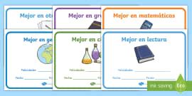 Diploma de fin de curso editable