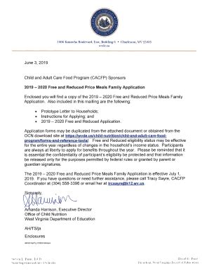 Fillable Online June 3, 2019 Child and Adult Care Food Program (CACFP ...