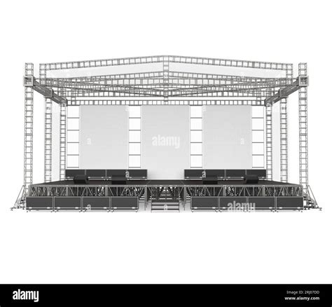 Outdoor Concert Stage Isolated Stock Photo - Alamy