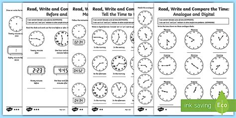 Year 4 Tell and Write the Time Worksheets | Twinkl