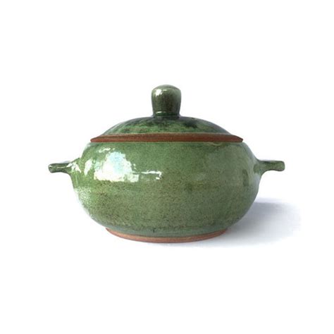 Ghost Green Casserole | Andretta Pottery