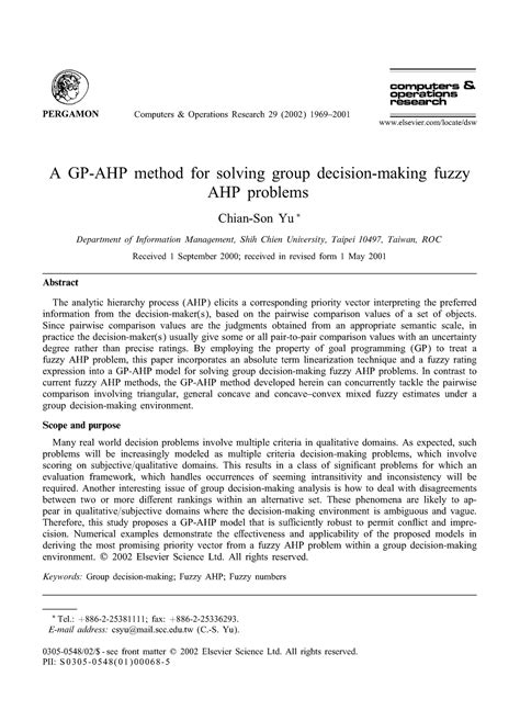 AGP-AHP method for solving group decision-making fuzzy AHP problems ...