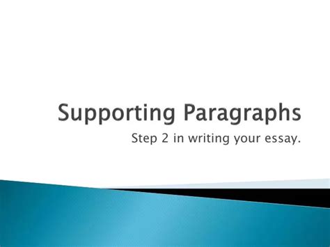 Image result for Supporting Paragraph