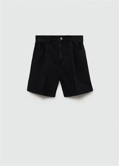 Straight-fit denim shorts - Women | MANGO India