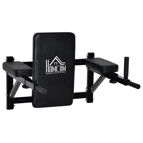 Buy HOMCOM Wall ed Dip Station Knee Leg Raise Chin Up Pull Up Rack Home ...