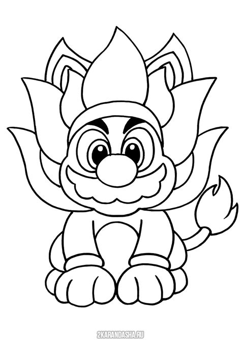 Giga Cat Mario Coloring Pages