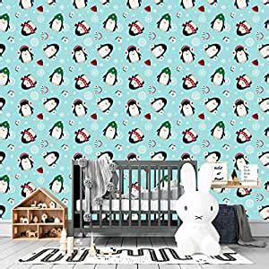 Avikalp Self-Adhesive ARW0021 Black Orange Christmas Penguins ...