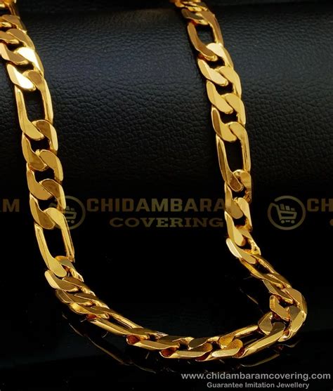 Buy 36 Inch Long Heavy Thick Sachin Tendulkar Chain Pure Gold Plated ...