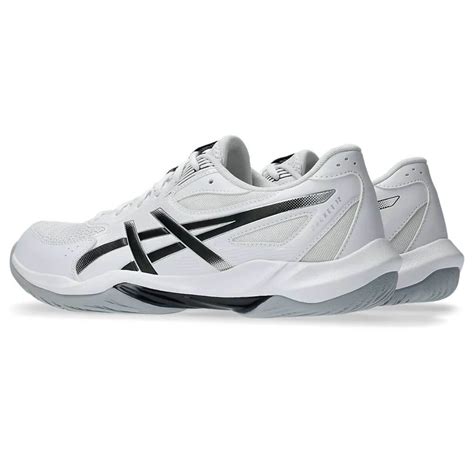 Asics Gel-Rocket 12 Badminton Shoes (White/Black) – Sportswing.in