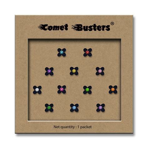 Comet Busters Cute Black Baby Bindis Kids Face Decoration Stickers (6m