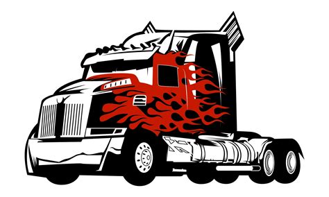 Semi Truck Graphic by inspire · Creative Fabrica