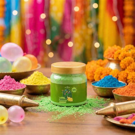 Green Organic Gulal 100 g Gifting Jar – ServDharm